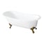 Aqua Eden Clawfoot Bathtubs, 56.88 L, 30.5 W, White/Polished Brass, Cast Iron VCT7D5731B2 - alternate 1